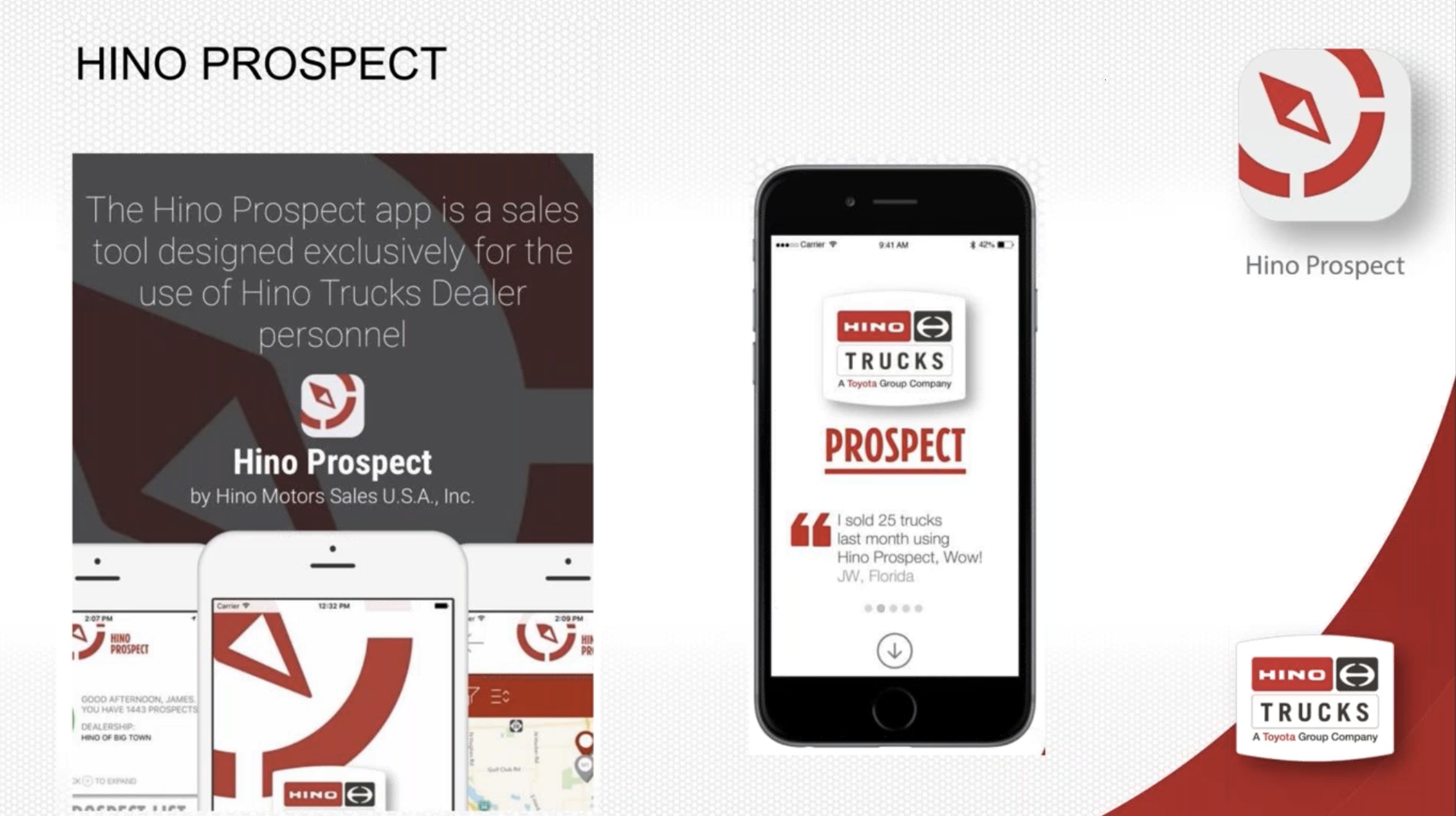 Hino prospect app screenshot